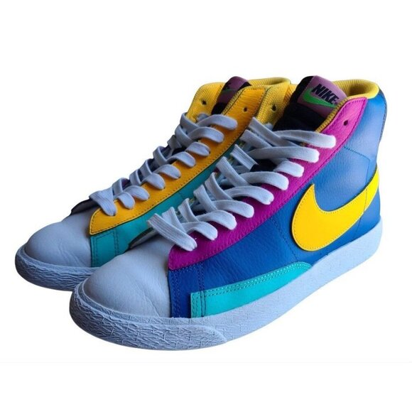 Nike Blazer Mid Battle Blue Multicolor CZ9441-400, Youth Size 7Y, Colorful - Picture 1 of 6